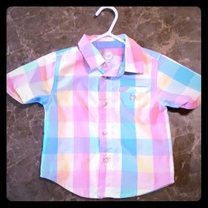 Little boys colorful Easter or church shirt